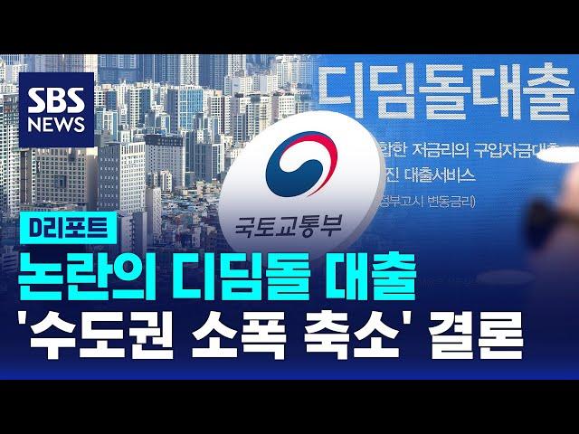 논란의 디딤돌 대출 '수도권 소폭 축소' 결론 / SBS / #D리포트