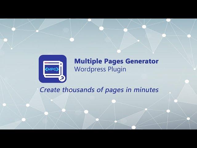 Generate SEO-Optimized Bulk Pages in WordPress | Multi Page Generator Tutorial