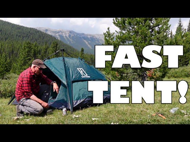 Reactive Outdoor 3 Second Tent in the Rockies - 3 Secs Tent Setup is Fast & Take Down is Fast!