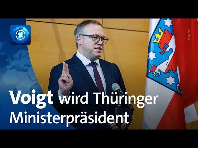 CDU-Politiker Voigt zum Ministerpräsidenten in Thüringen gewählt