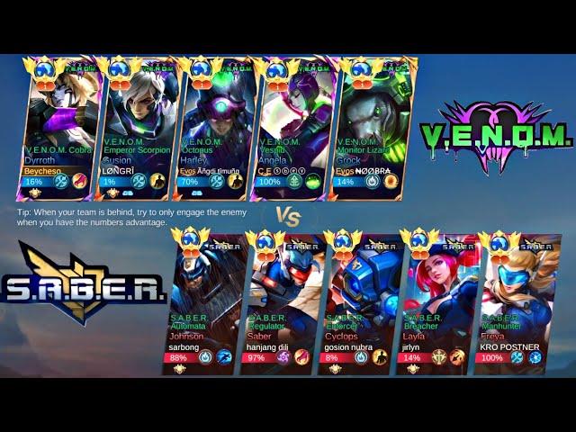 V.E.N.O.M SQUAD VS S.A.B.E.R SQUAD ( who will win? )