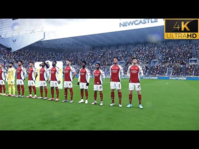 4K | PES 2025 Ultra Realism Graphics & Sound Mod | Newcastle United vs Arsenal |24/25 Premier League