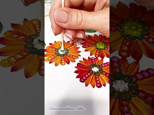 Петриківський розпис. Черьомушкіна Ольга #petrikivka #art #flowers #Cheromushkina_Olha