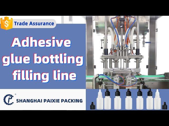 Shanghai Paixie Automatic adhesive glue filling capping labeling line  ( free to get solution! )