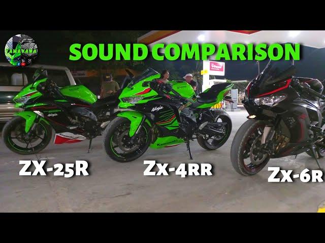 SOUND COMPARISON ZX-25R,ZX-4RR, ZX-6R | KAWASAKI ZX-SERIES BIKES | CEBU, PHILIPPINES 