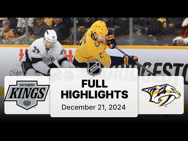 NHL Highlights | Kings vs. Predators - December 21, 2024