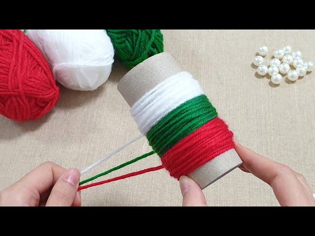 Easy Christmas Decoration Ideas with Woolen yarn - Christmas Tree Ornament Making - DIY Creative art