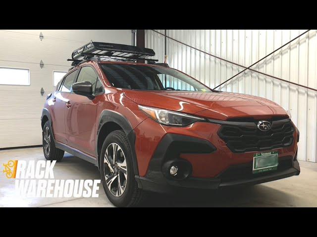 Subaru Crosstrek Yakima TimberLine Roof Rack & OffGrid Medium Cargo Basket - Rack Warehouse