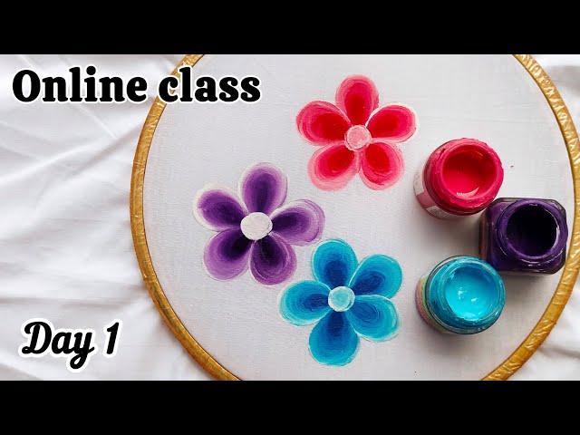 Online Class 1Fabric Painting For Beginners Series Day 1 One Stroke Effect