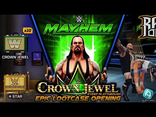 WWE Mayhem | EPIC Lootcase Opening | Crown Jewel PRO Event Playthrough