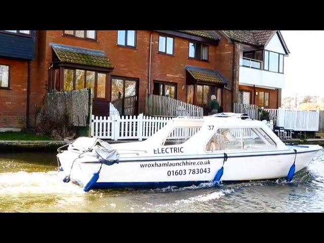 Day boat trip along the River Bure from  Wroxham to Belaugh and back again.