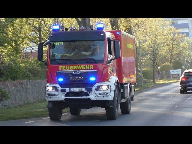 [Realalarm während Alarmübung] Einsatzfahrten Freiwillige Feuerwehr Oldenburg in Holstein