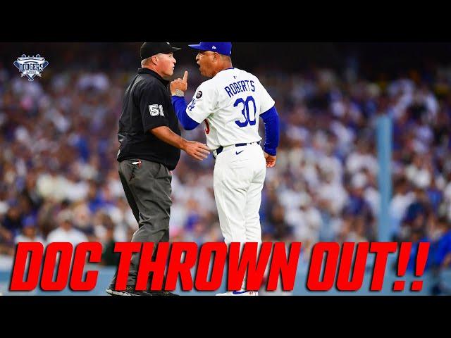 Dave Roberts EJECTED From Dodgers, Padres After Defending Shohei Ohtani!