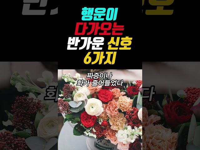 행운이 다가오는 반가운 신호 6가지 #명언 #오디오북 #좋은글 #지혜 #인생