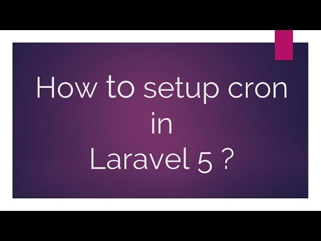 How to setup CRON in laravel 5?