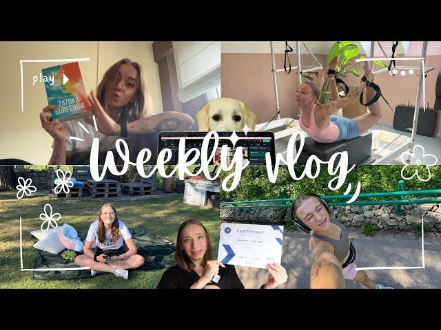 WEEKLY READING VLOG  maraton czytelniczy, pilates, wakacyjny thriller i kino ‍️️