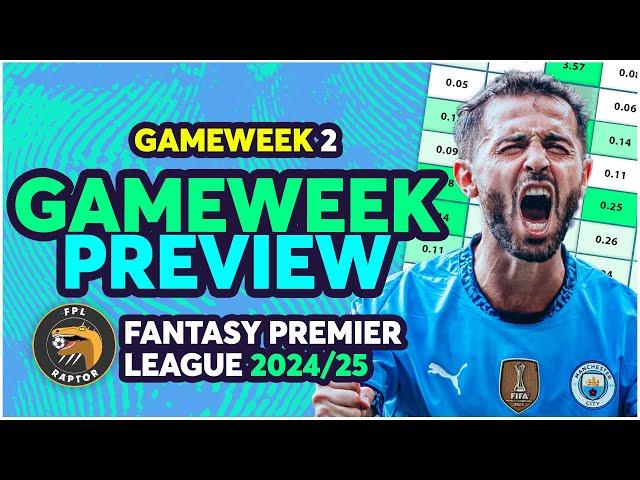 FPL GAMEWEEK 2 PREVIEW | FODEN, KDB, DOKU OR BERNARDO? | Fantasy Premier League Tips 2024/25