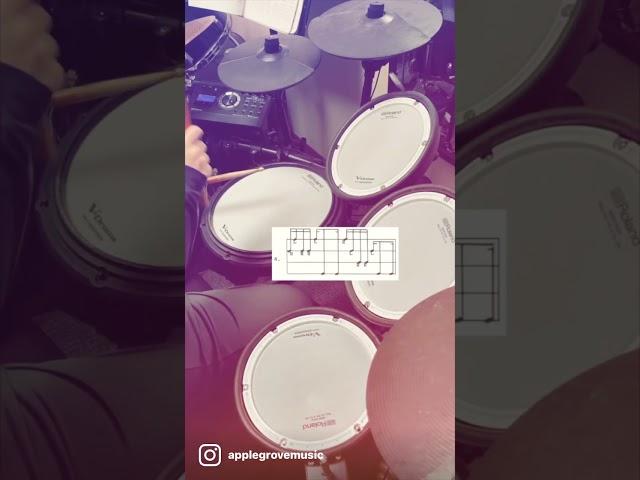 Mix ‘Em Up Volume 2 (Page 23, Pattern 13, Example 4)[Alternating Groove & Fill] #drumset #drums