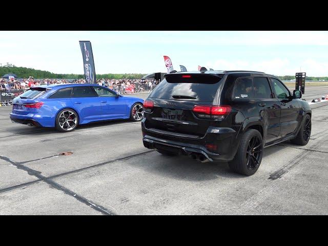 1000HP+Jeep  Cherokee Trackhawk vs Audi RS6 Avant C8