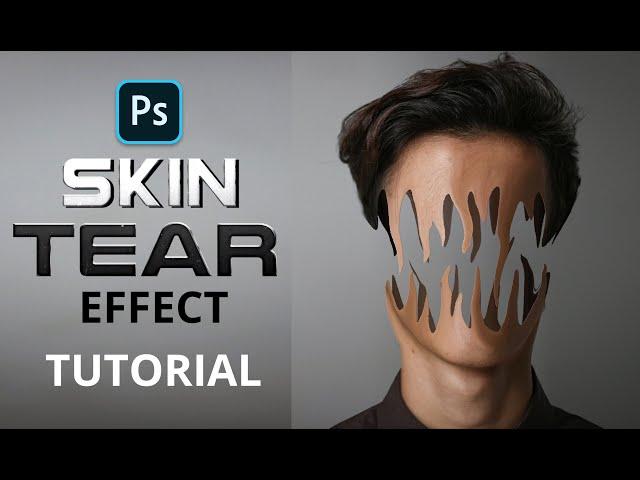 Skin Tear Effect Easy Photoshop Tutorial | Learning Screen