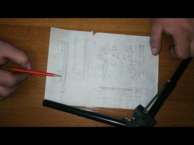 Чертеж  компрессорной головки ВД.  Drawing of the compressor head VD