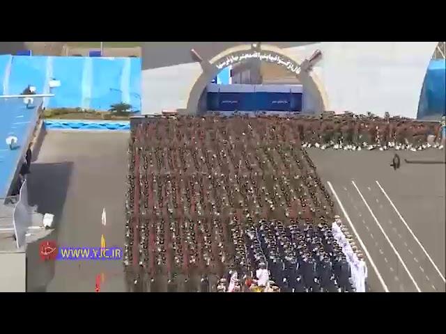 IRAN military parade 2018  رژه ی ارتش جمهوری اسلامی در مقابل آقای خامنه ای ، دانشجویان نیروی دریایی