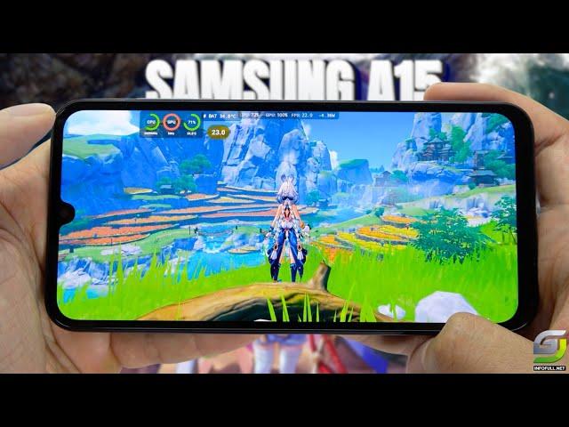 Samsung Galaxy A15 5G test game Genshin Impact Max Graphics 2024 | Dimensity 6100+