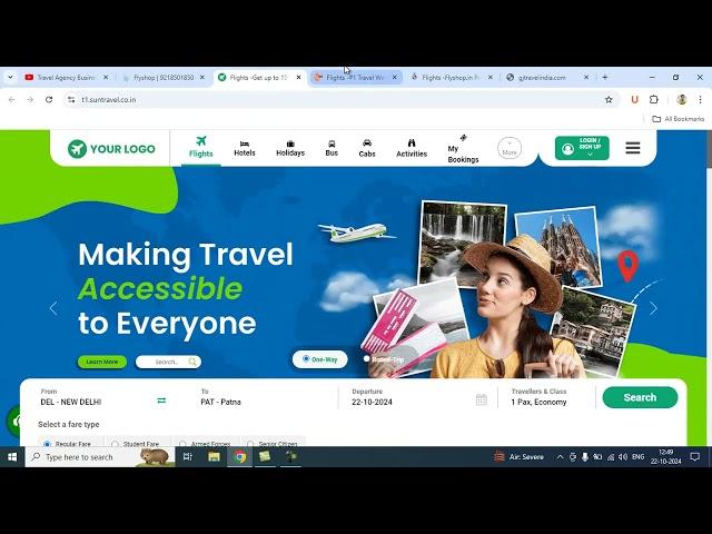 15 मिनट में Travel Website️ Launch करें!!! Flyshop.