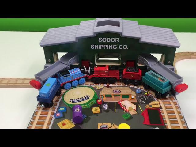 Brendam Bay Shipping Co. Docks Thomas Wooden Railway Train Set