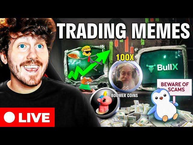 LIVE MEMECOIN TRADING! 100X MEME COINS ON SOLANA! LIVE TRADING 100X MEMECOINS