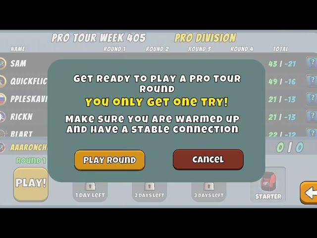 Pro Tour Week 405, Round 1. Disc Golf Valley