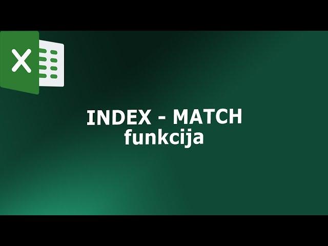 INDEX - MATCH funkcija