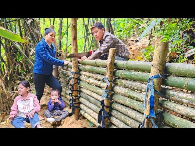 How to make a bamboo fence - pig farming - daily life on the farm | Hà Tòn Chài