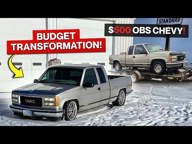 $500 Facebook Marketplace Score! Super Clean OBS GMC! Budget Daily Driver Transformation!