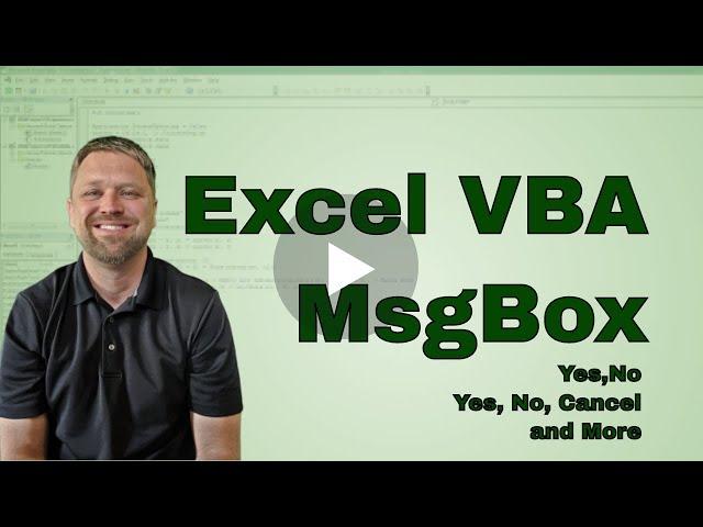 EverydayVBA Message Box Button Types (Yes-No, Yes-No-Cancel and more)