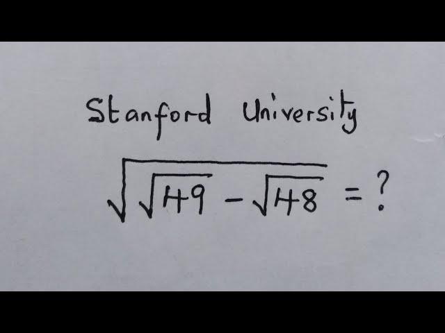 Stanford University  Entrance Exam | Can you solve ?