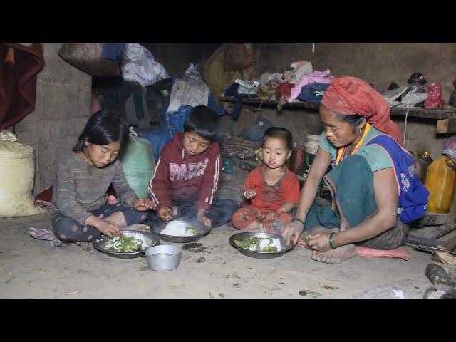 Organic village life || Cooking green vegetables in the village