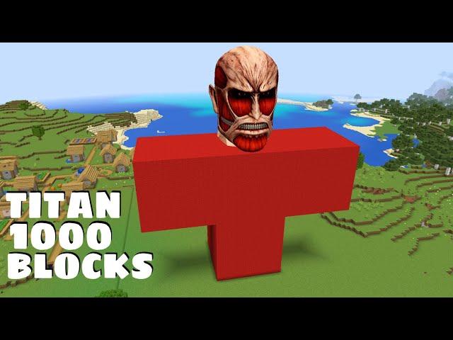 What if you SPAWN A 1000 BLOCKS OF COLOSSAL TITAN in Minecraft ? GIGANTIC COLOSSAL TITAN !