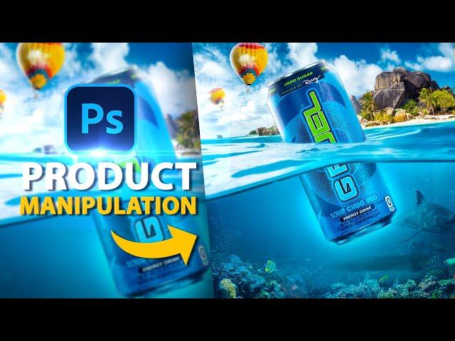 Creative poster design in photoshop -   product manipulation photoshop tutorial