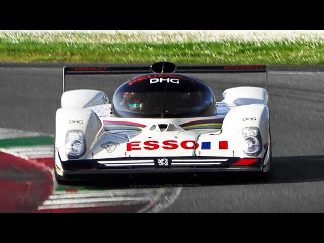 Peugeot 905 Evo 1 Bis Gr. C Pure V10 Sound racing at Mugello: Accelerations, Downshifts & Fly-Bys!