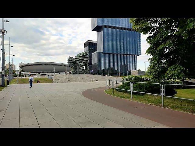 Walking in Downtown Katowice, Poland