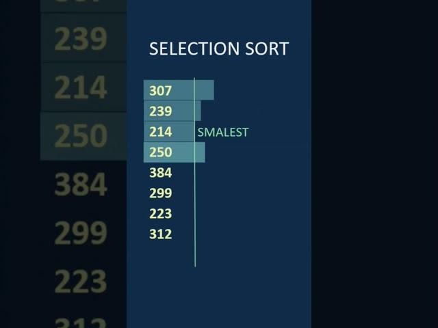 Selection Sort  #codinginterview #coding #programming #softwareengineer