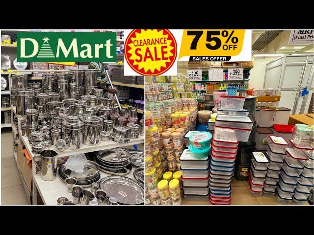 Dmart clearance sale offers upto 80% off on many kitchenware, household, gadgets, storage organisers