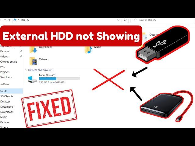 External hard drive / USB does not show up in File Explorer Windows 10 / Windows 11