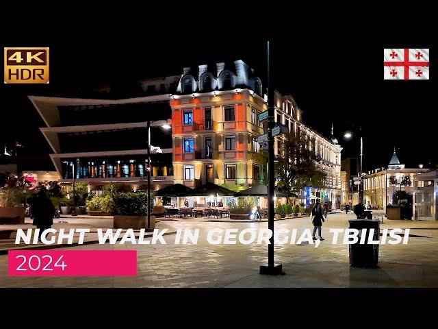 【4K】Night Walk in Georgia, Tbilisi 2024