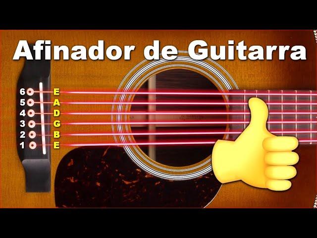 🟢AFINADOR DE GUITARRA ONLINE, PARA AFINAR LA GUITARRA ACÚSTICA con Cuerdas y Acordes Estándar EBGDAE