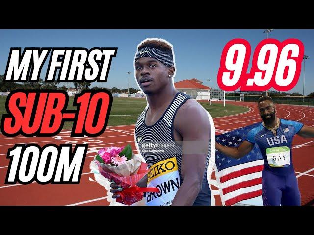 9.96 !! My 1st SUB 10 100m Race REACTION (vs Tyson Gay ) || Aaron Kingsley Brown