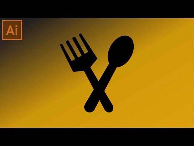 How to Create Fork Spoon in adobe illustrator For Beginners