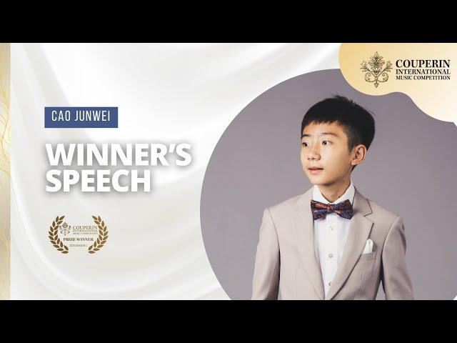 Winner's Speech - Cao Junwei