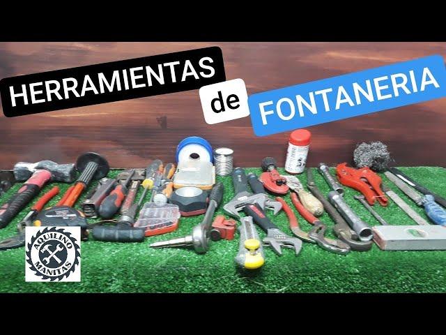 ‍HERRAMIENTAS de FONTANERÍA y sus NOMBRES. (Inicio en la fontanería básica) 2020.‍